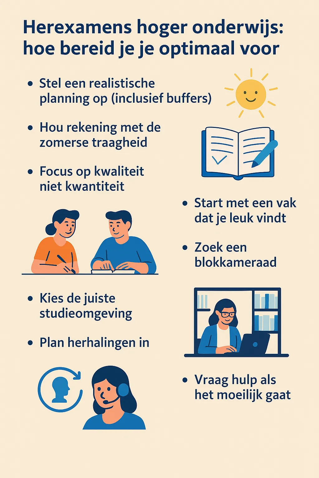 Herexamens in het hoger onderwijs tips